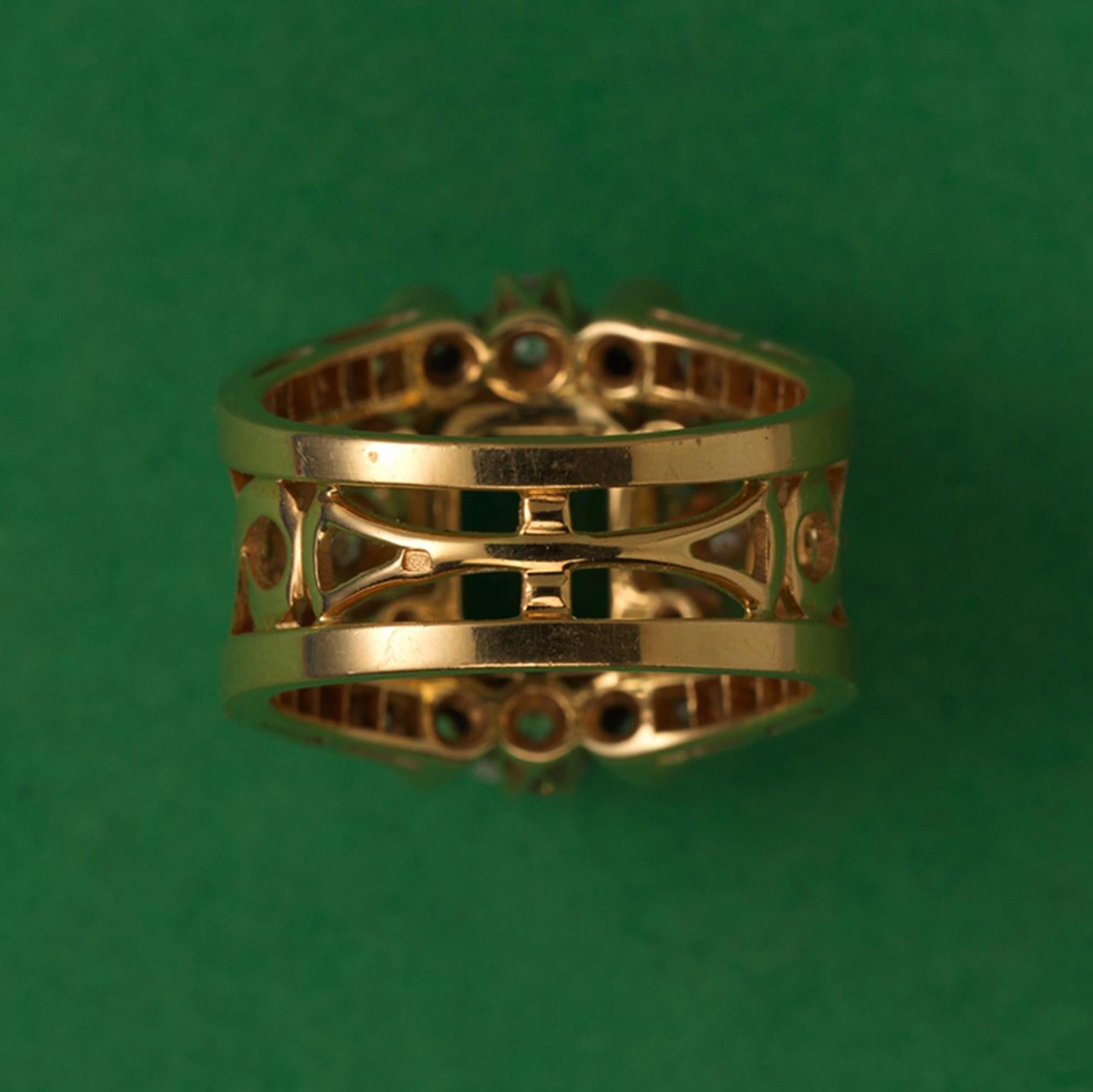 Women's Gold, Emerald and Diamond Ring