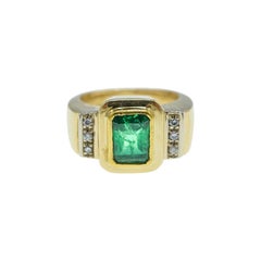 Antique Gold, Emerald and Diamond Ring