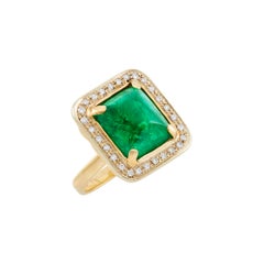 Vintage Gold, Emerald and Diamond Ring