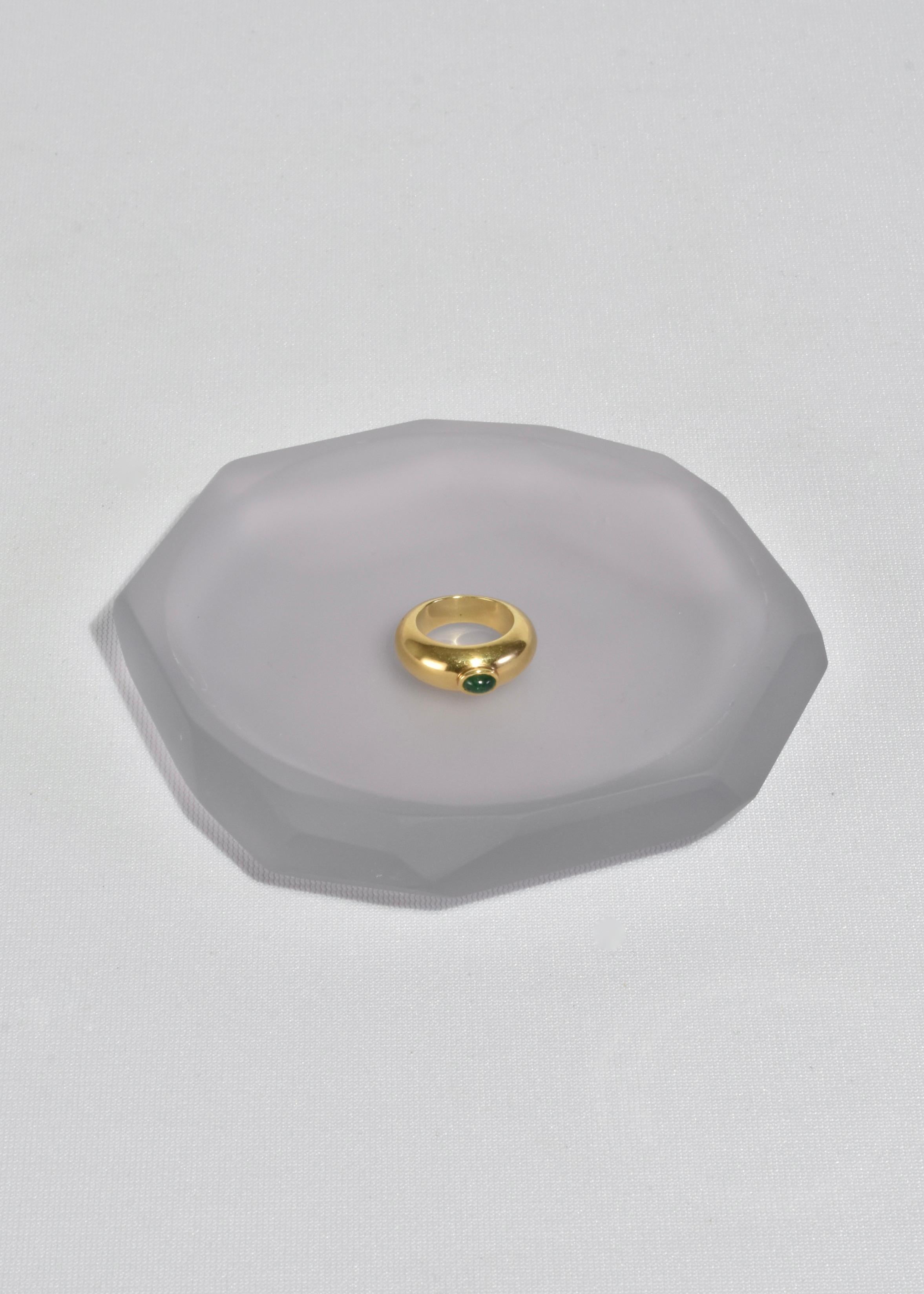Cabochon Gold Emerald Ring