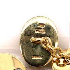 Gold and Enamel Deakin & Francis Champagne Cufflinks
