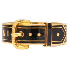 Victorian Buckle Memorial Ring 18 Karat Gold