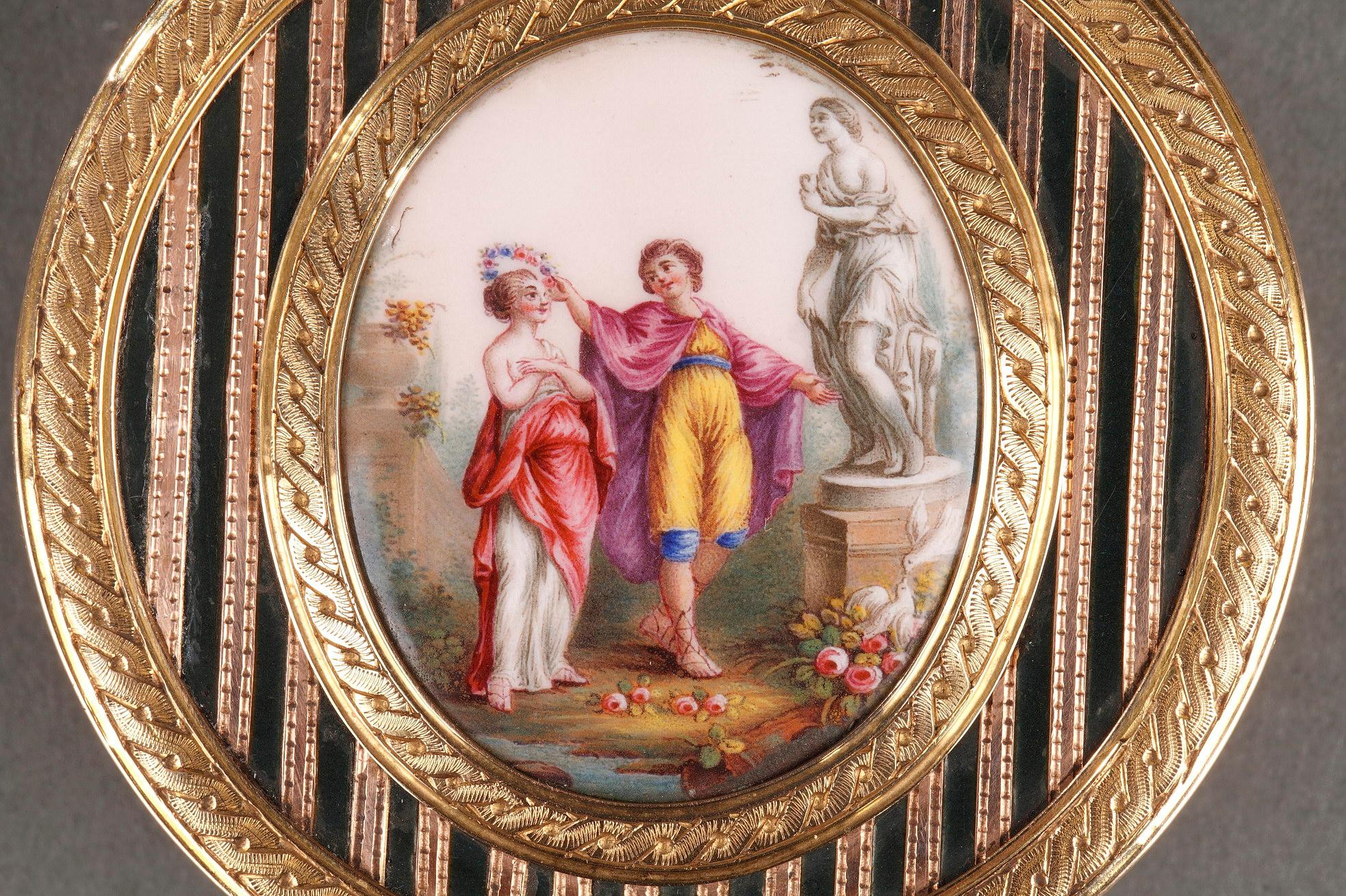Gold, Enamel, Tortoiseshell and Lacquer Box, Louis XV Period 3
