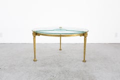 Lothar Klute Brutalistischer Couchtisch mit emailliertem Gold und geformter Glasplatte