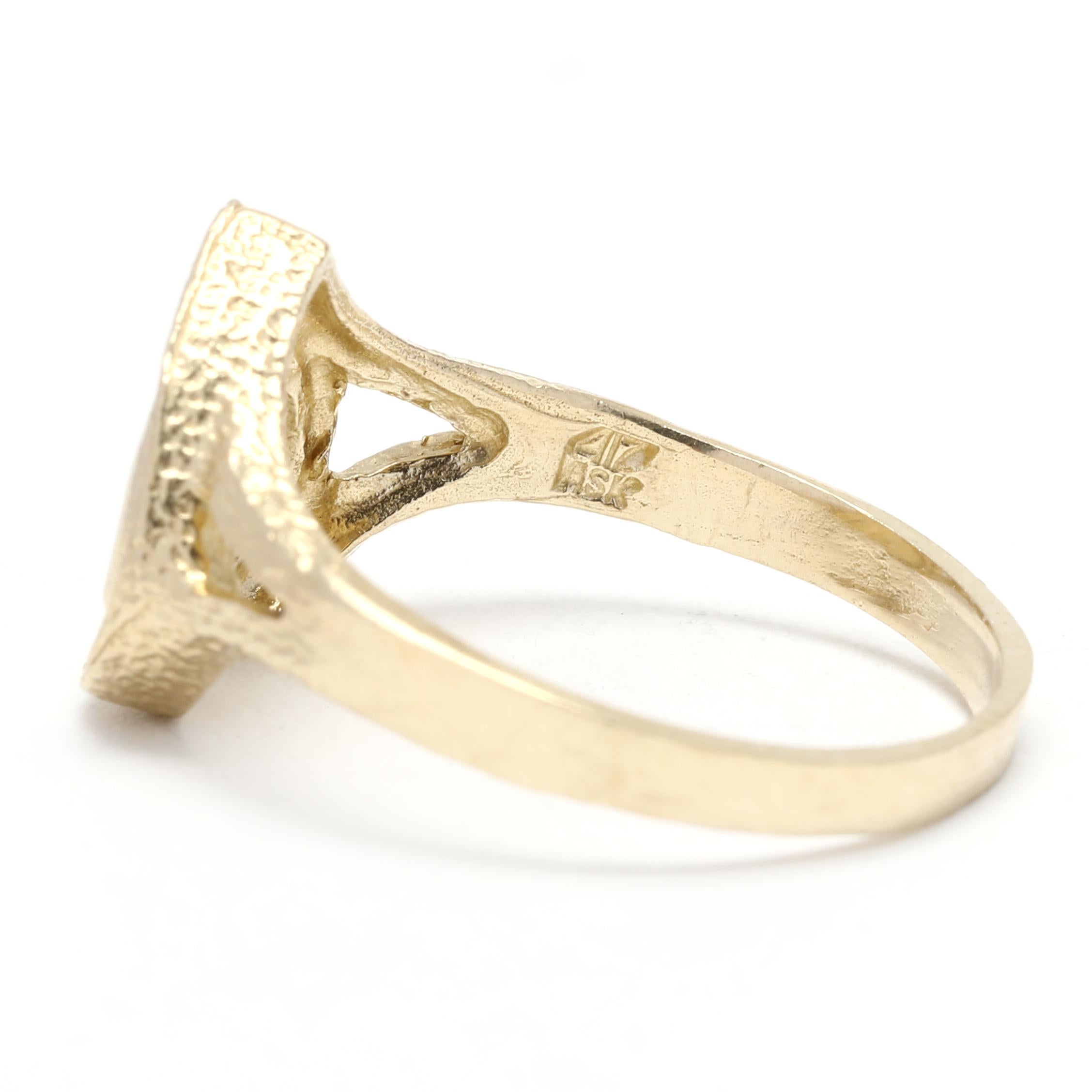 Herzring aus Gold mit Gravur, Gelbgold, Ring, flacher Herzring, Herz 1