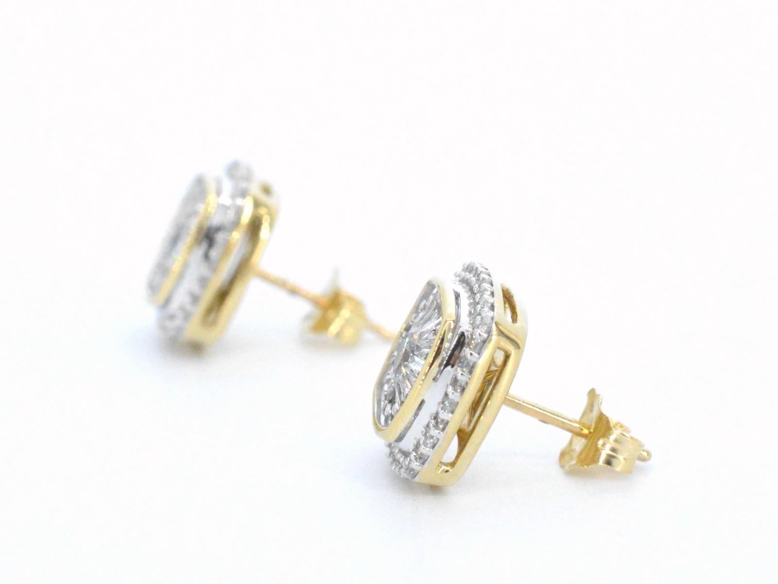 Contemporary Gold Entourage Earrings Set with 1.20 Carat