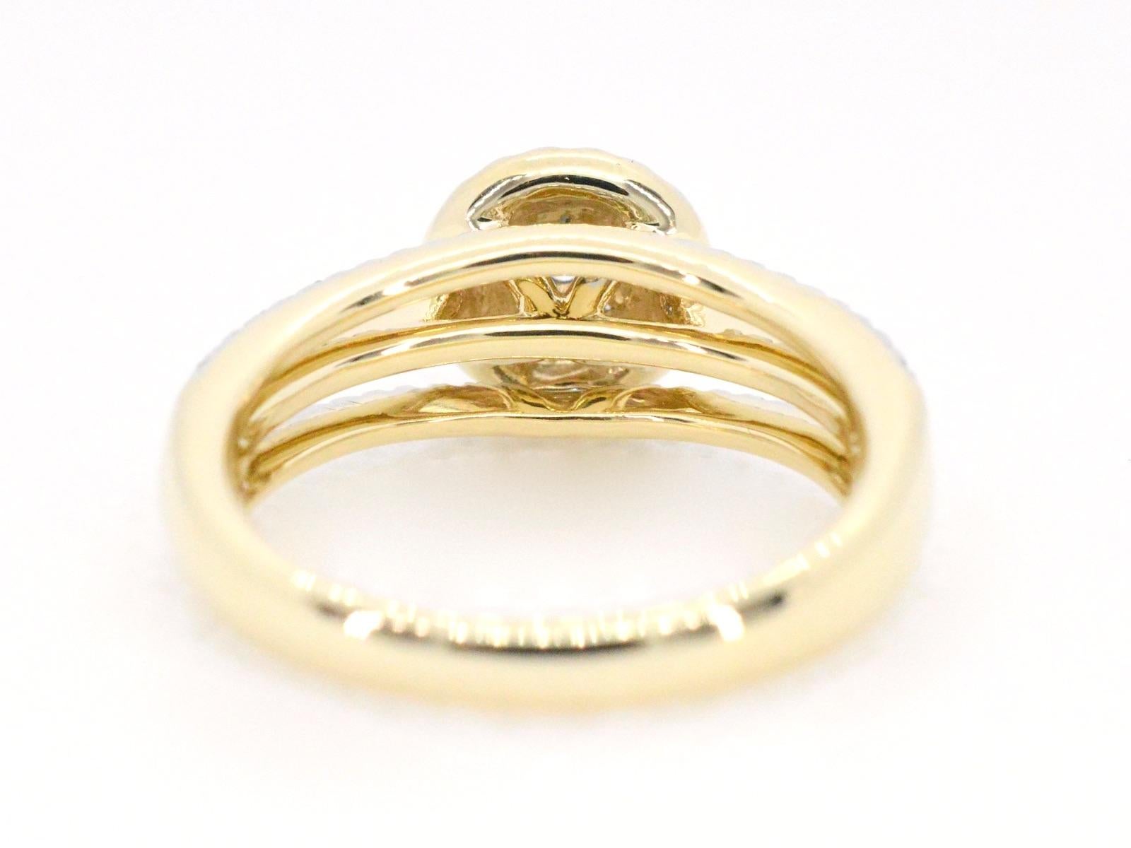 Gold Entourage Ring with Diamonds In New Condition For Sale In AMSTELVEEN, NH