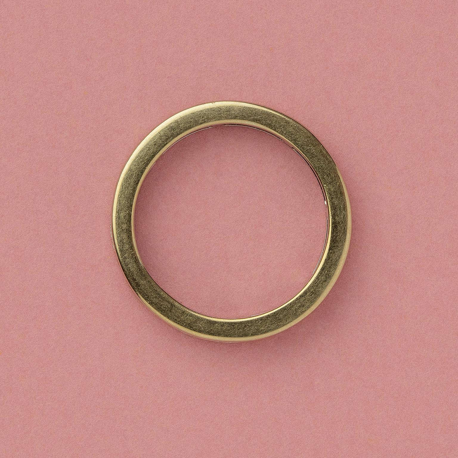 Modern Gold Eternity Ring with Diamonds