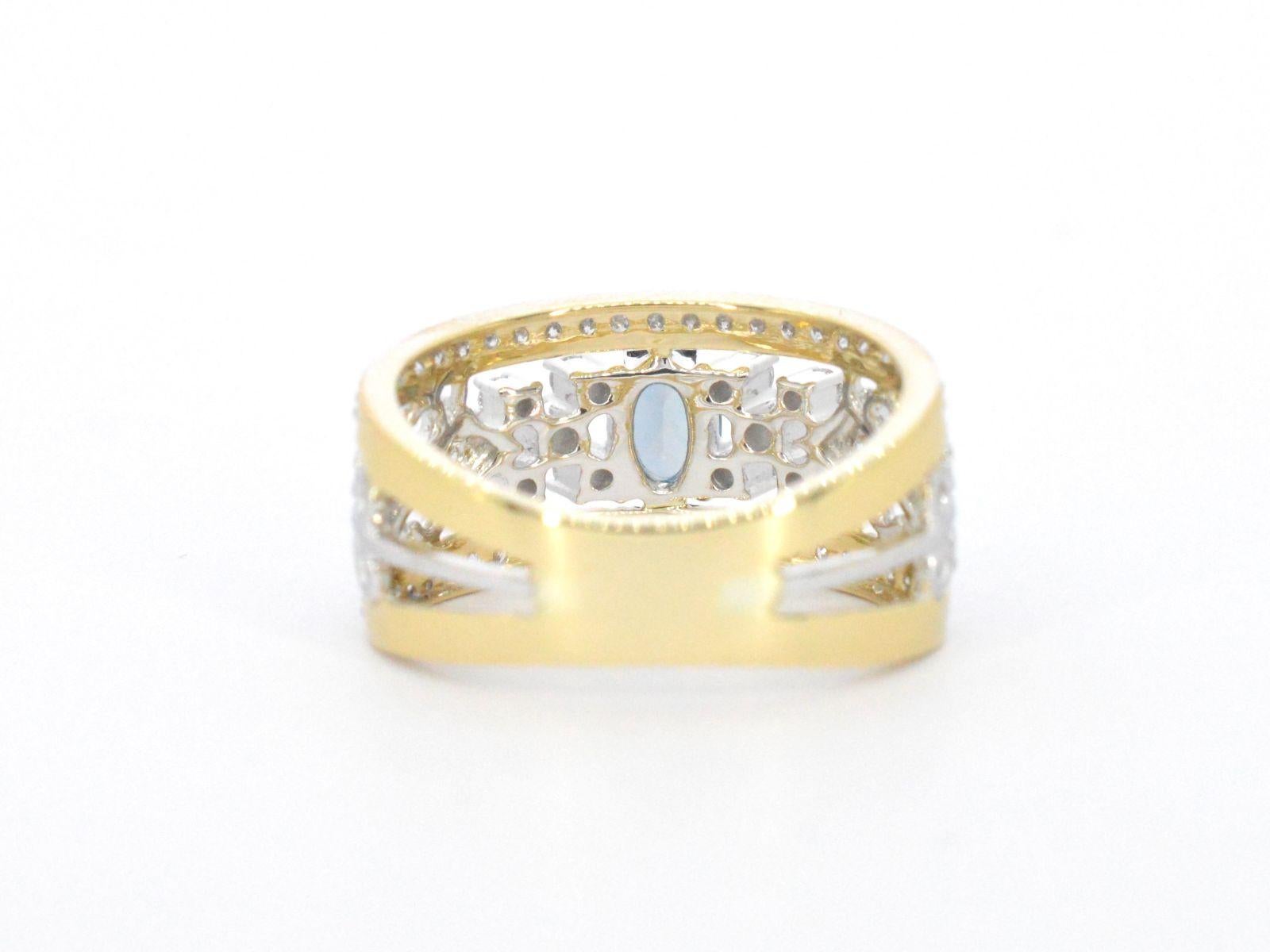 Single Cut Gold Exclusive Ring Full of Diamonds and a Gemstone For Sale