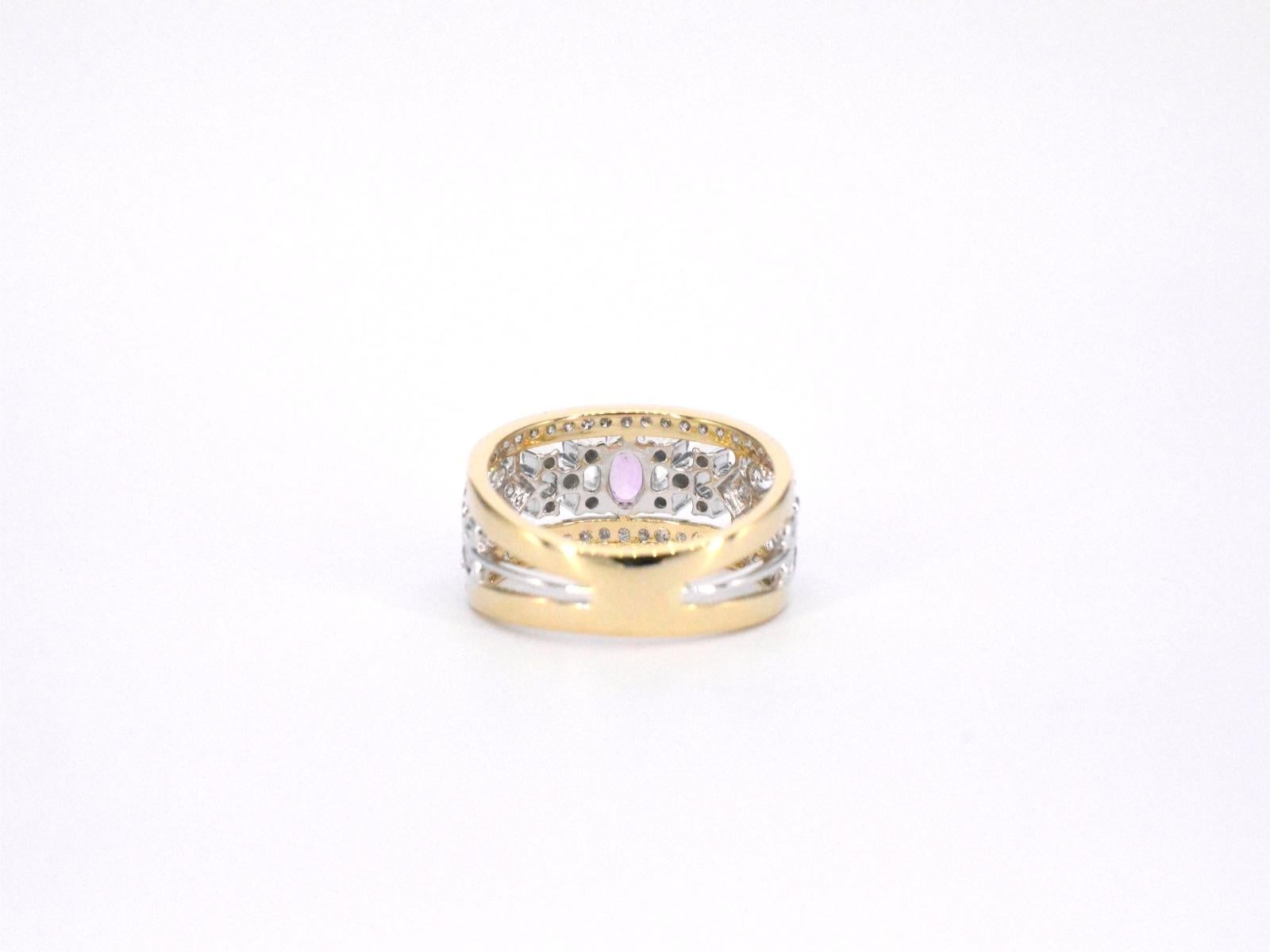 Gold Exclusive Ring Full of Diamonds and a Gemstone For Sale 1