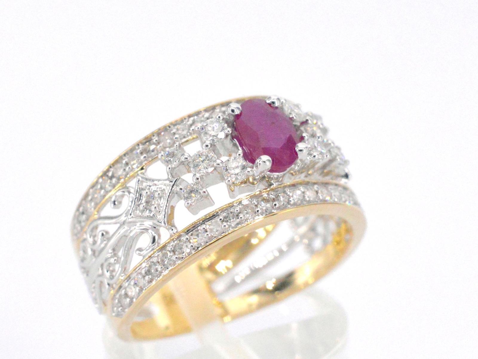 Anello esclusivo in oro con diamanti e rubino In condizioni Nuovo in vendita a AMSTELVEEN, NH