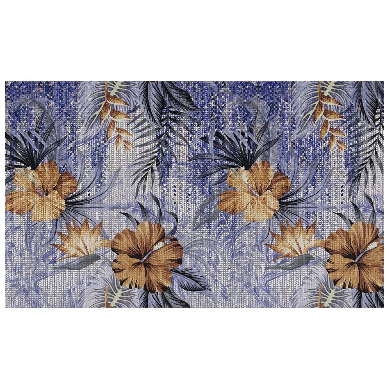 Or Automne Bleu  Papier mural en tissu adapté aux zones humides