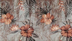 Papier mural rouge or Fall en tissu adapté également aux zones humides