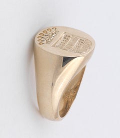 Gold Family Crest Ring