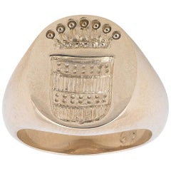 Gold Family Crest Ring
