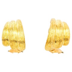 Boucles d'oreilles à pince en or jaune