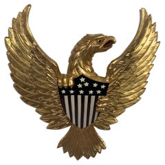 Vintage Gold Federal Carved Eagle