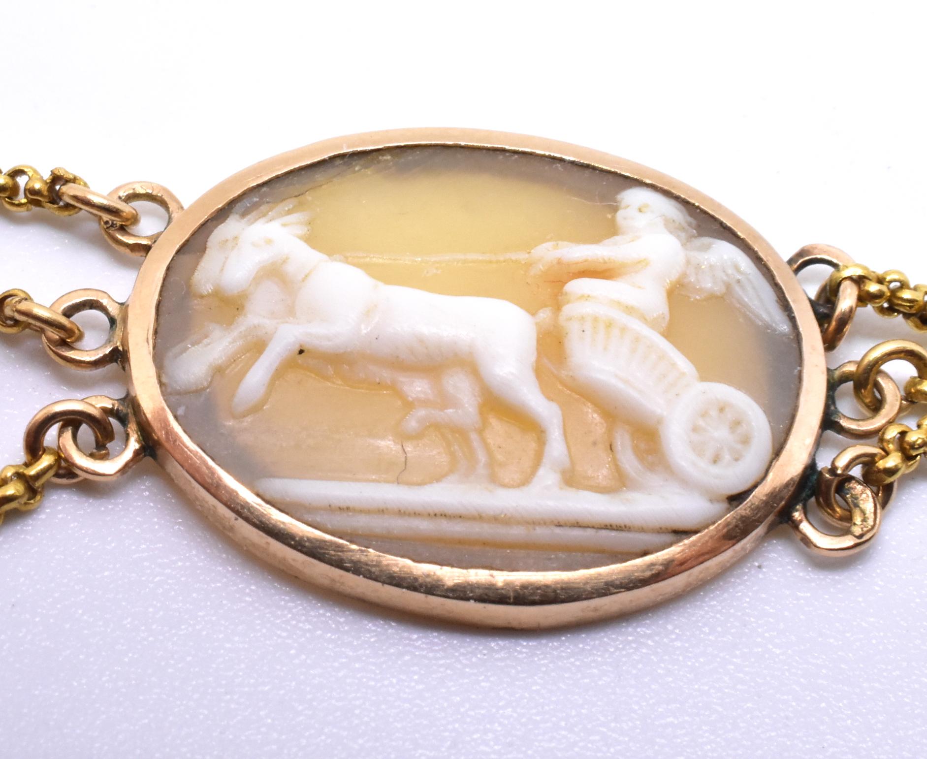 Shell Cameo Swag Necklace with Scenes of Cupid (Eros), circa 1820 6