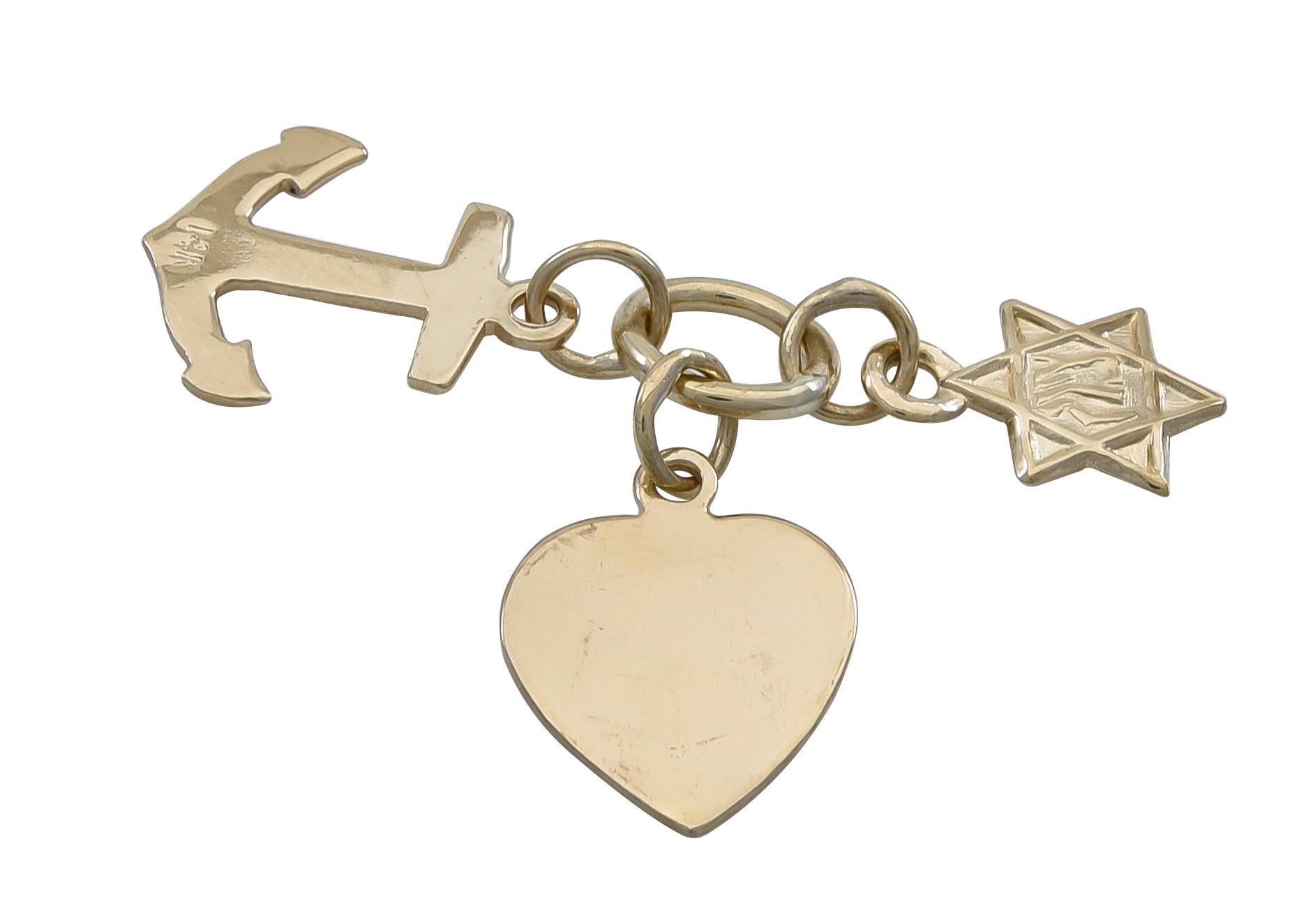 Women's or Men's Gold FHC with Star of David Charm