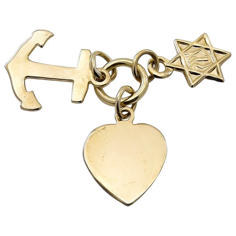 Gold FHC with Star of David Charm