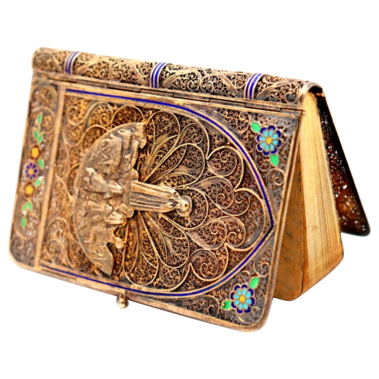 Gold Filigree Silver Prayer Book