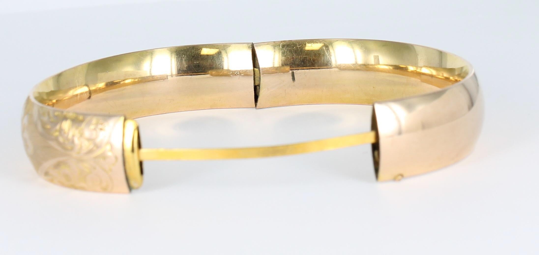 Art Deco Gold-Filled Bangle, circa 1930s