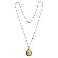 Gold Filled Chain and Opening Locket Necklace circa 1920s