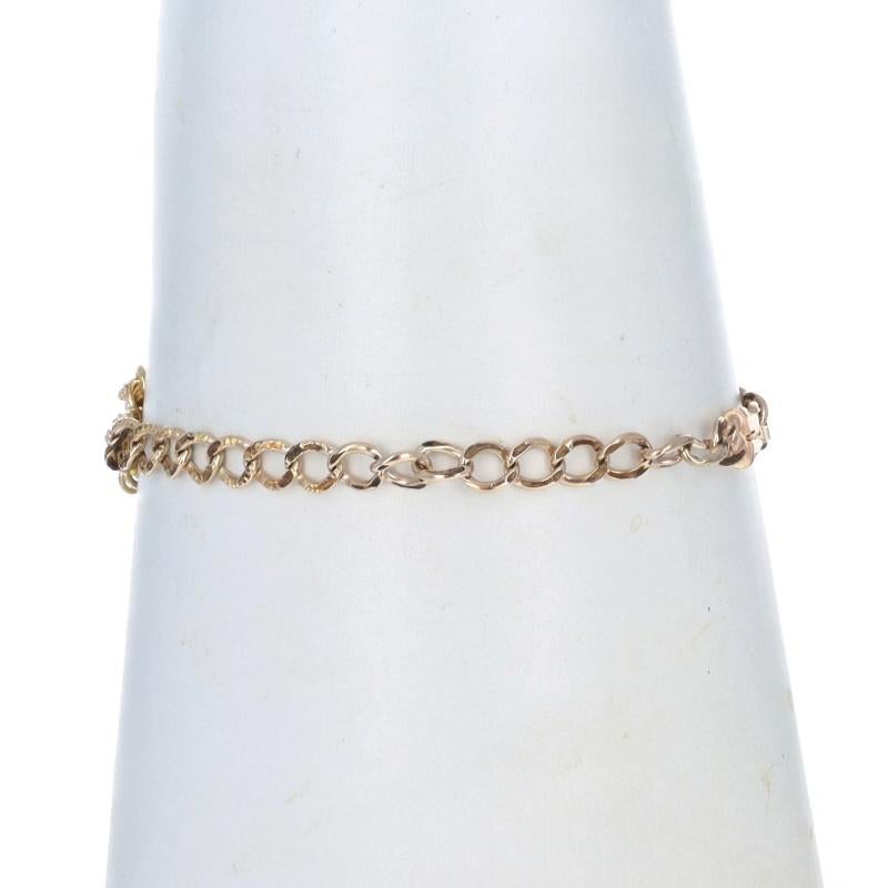 Gold Filled Diamond Victorian Love Knot Bracelet 7 3/4