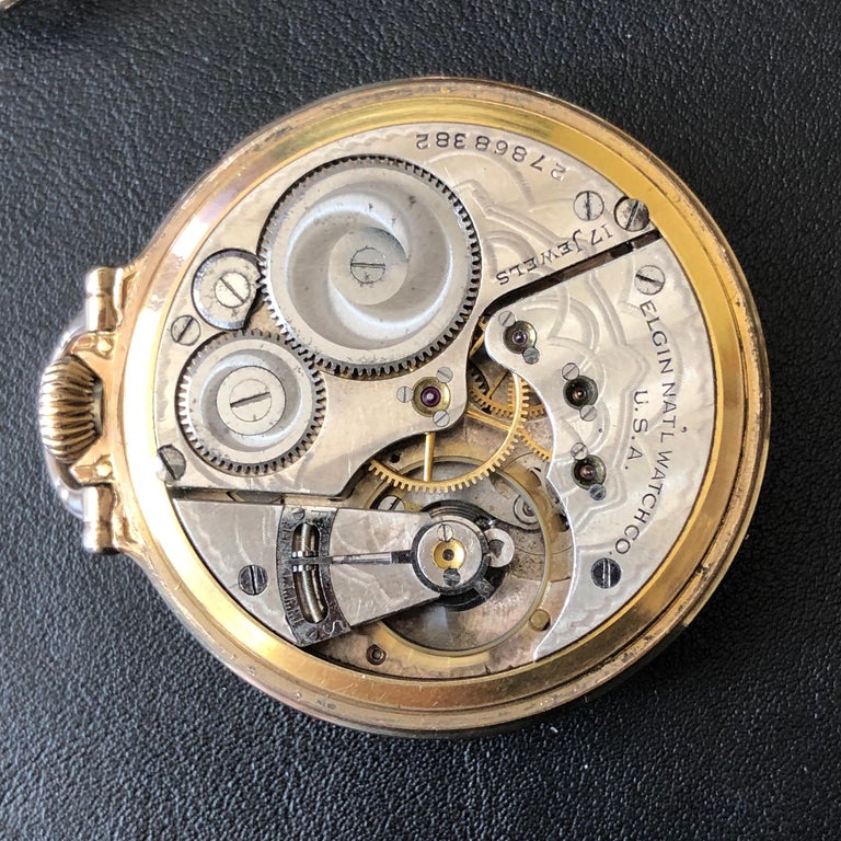 Watch Movement 1925 Elgin Pocket Watch Gold Filled Elgin
