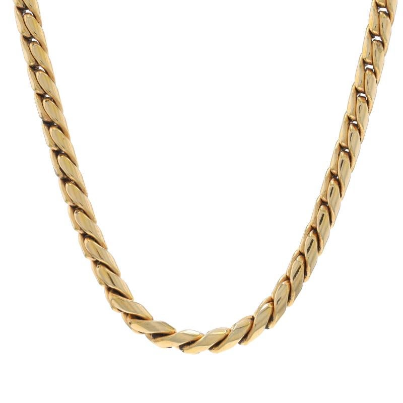 Contenuto metallico: Riempito d'oro

Stile della catena: Stile di catena: Fancy Curb
Stile della collana: Catena
Tipo di chiusura: Chiusura con anello a molla

Misure

Lunghezza: 17