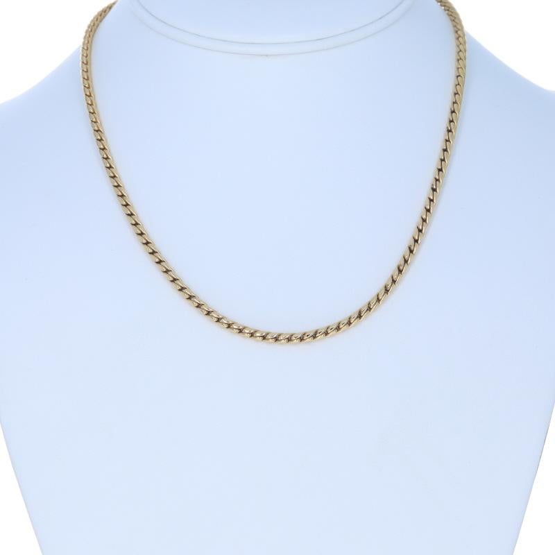 Collana con catena a cordoncino fantasia riempita d'oro da 17 pollici In condizioni ottime in vendita a Greensboro, NC