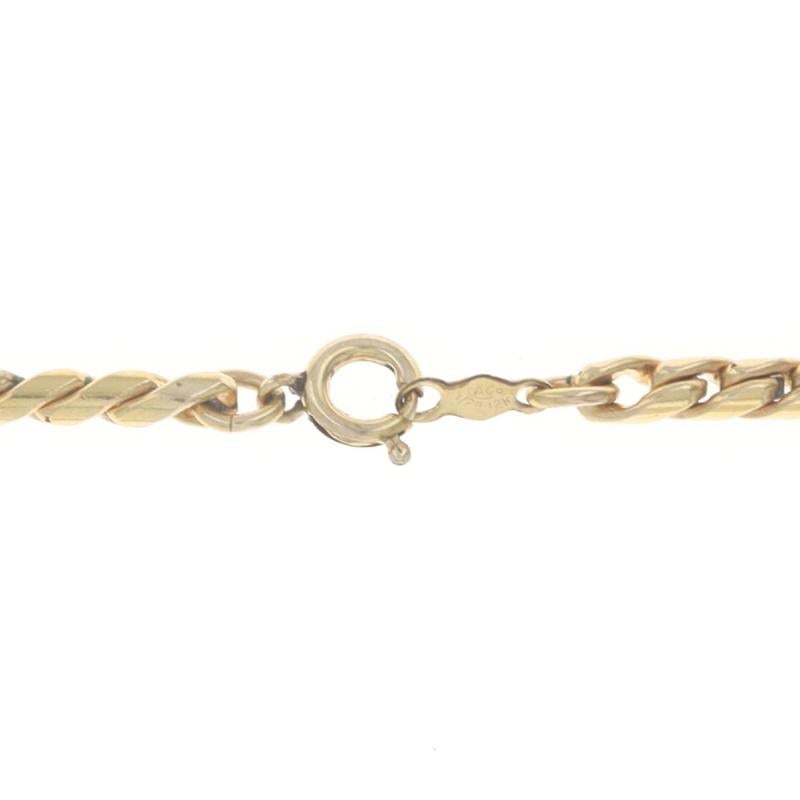 Collana con catena a cordoncino fantasia riempita d'oro da 17 pollici in vendita 1