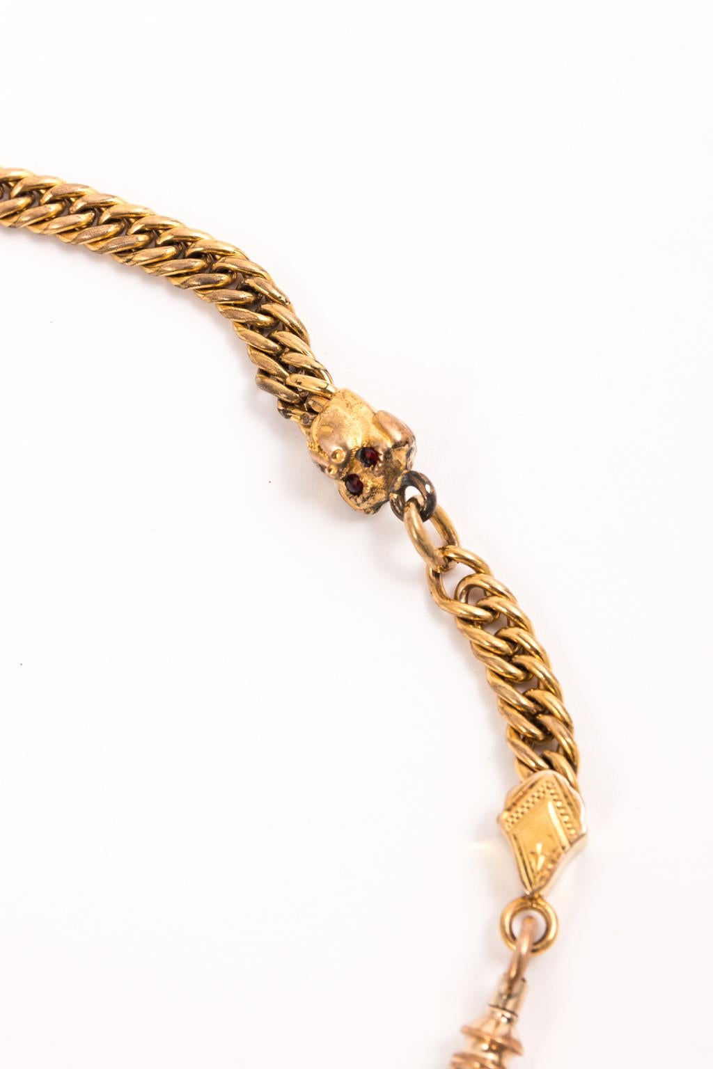 Women's Gold Filled Figural Watch Chain Necklace