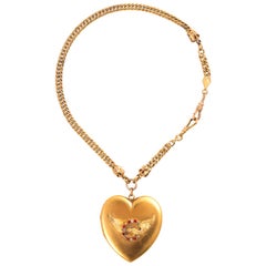 Gold Filled Figural Watch Chain Necklace