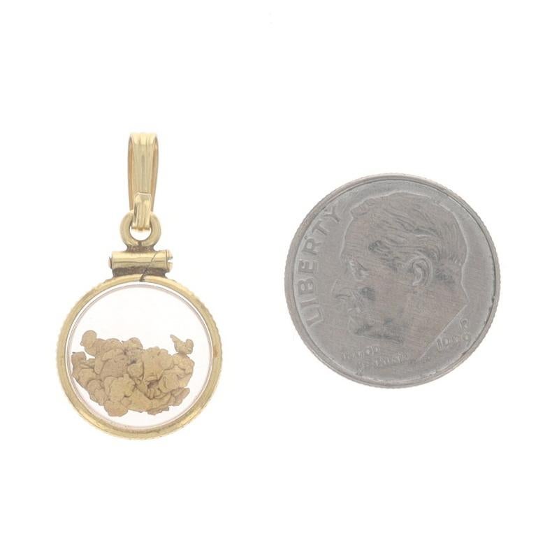 Women's Gold Filled Floating Nugget Pendant - Ore Mining For Sale