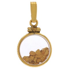 Gold Filled Floating Nugget Pendant - Ore Mining