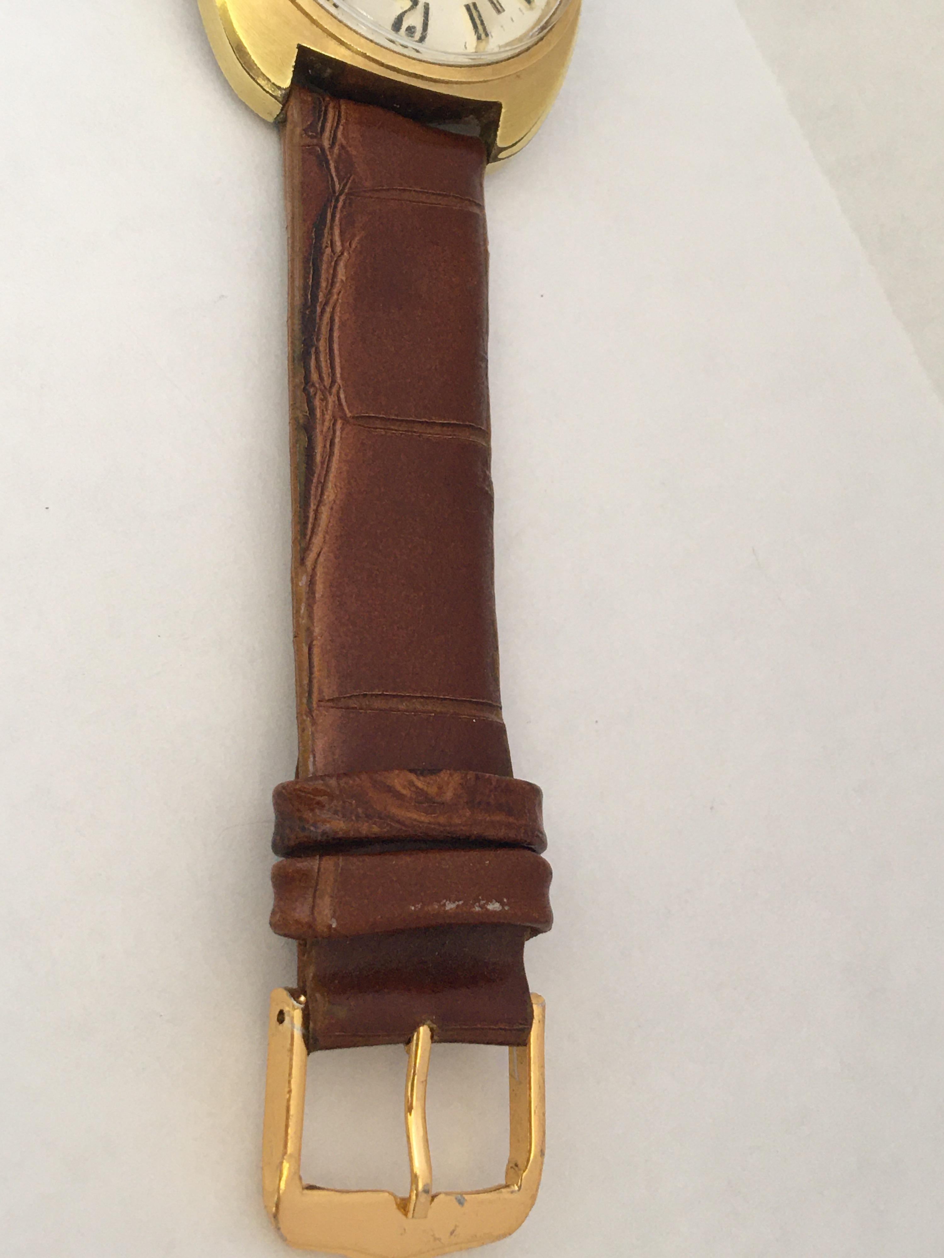 Gold Filled Vintage 1970s Edox Hydrostar Delfin Mechanical Watch For Sale 1