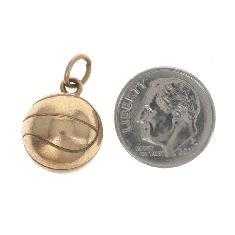 Women's Gold Filled Vintage Basketball Charm - Sports Pendant For Sale