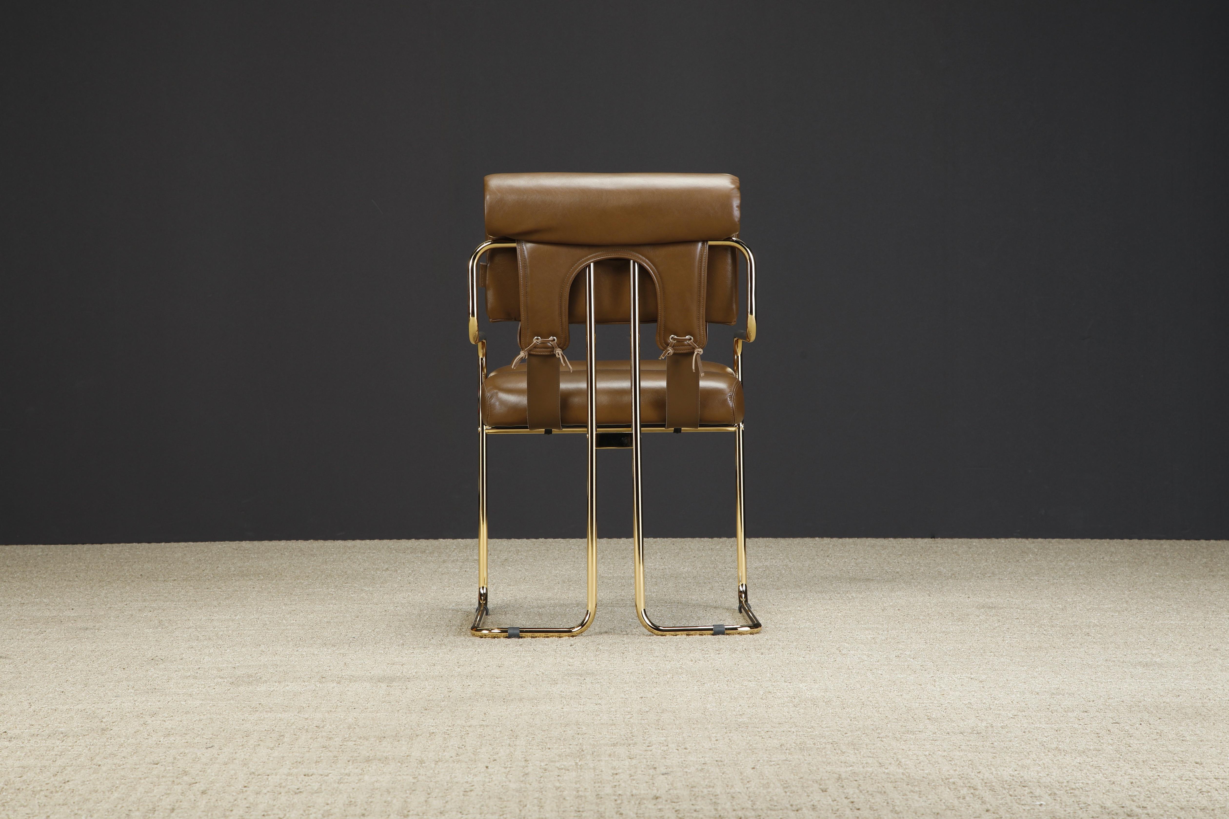 Gold Finish Special Edition 'Tucroma' Chair by Guido Faleschini for Mariani, New In New Condition In Los Angeles, CA