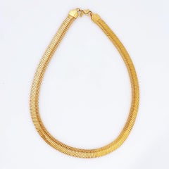 Gold Flat Chain Necklace By Napier, 1980s