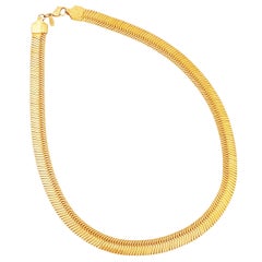 Gold Flat Chain Necklace By Napier, 1980s