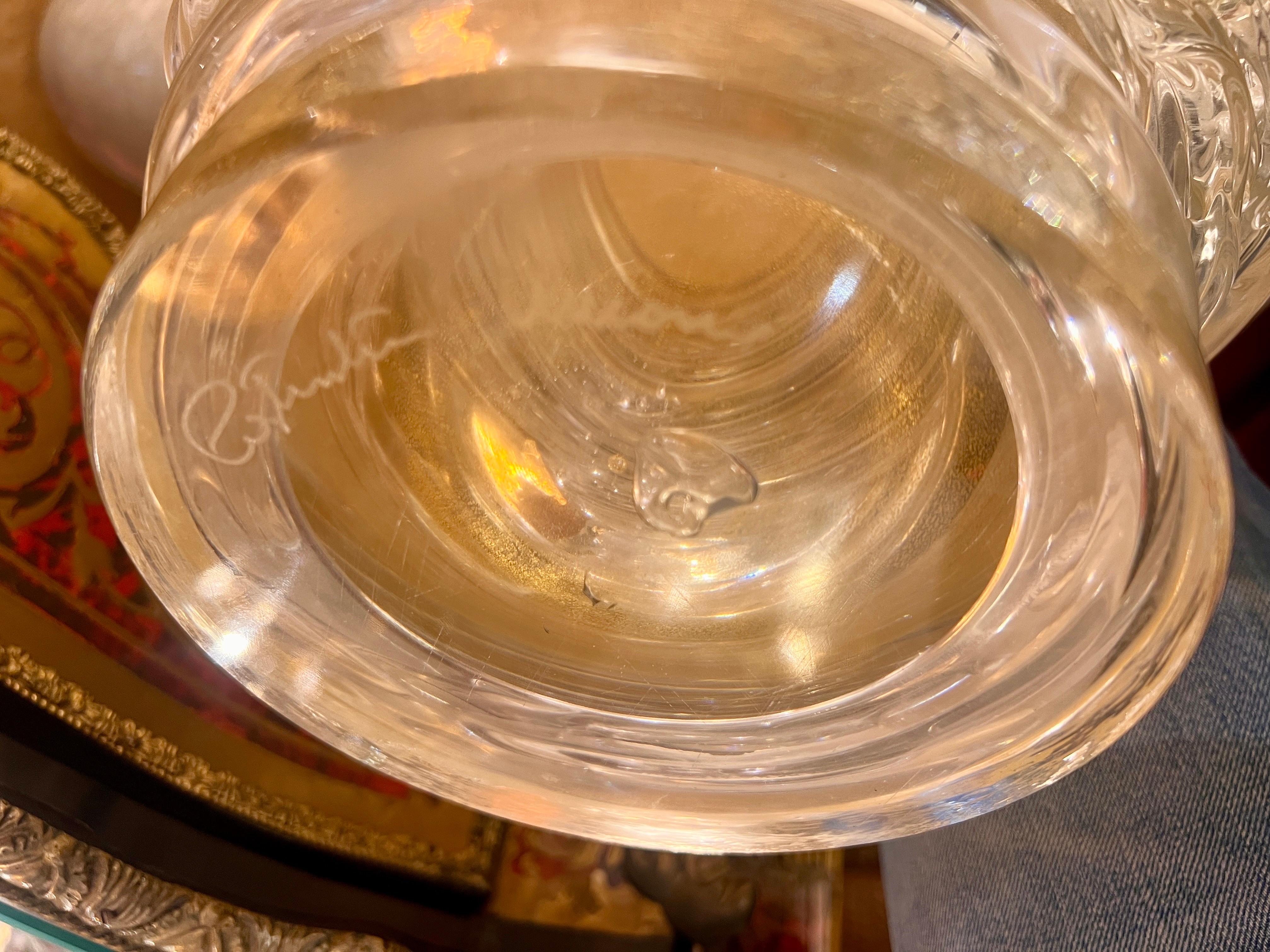 Vaso in vetro di Murano a filamenti dorati firmato da Costantini anni '80 in vendita 1