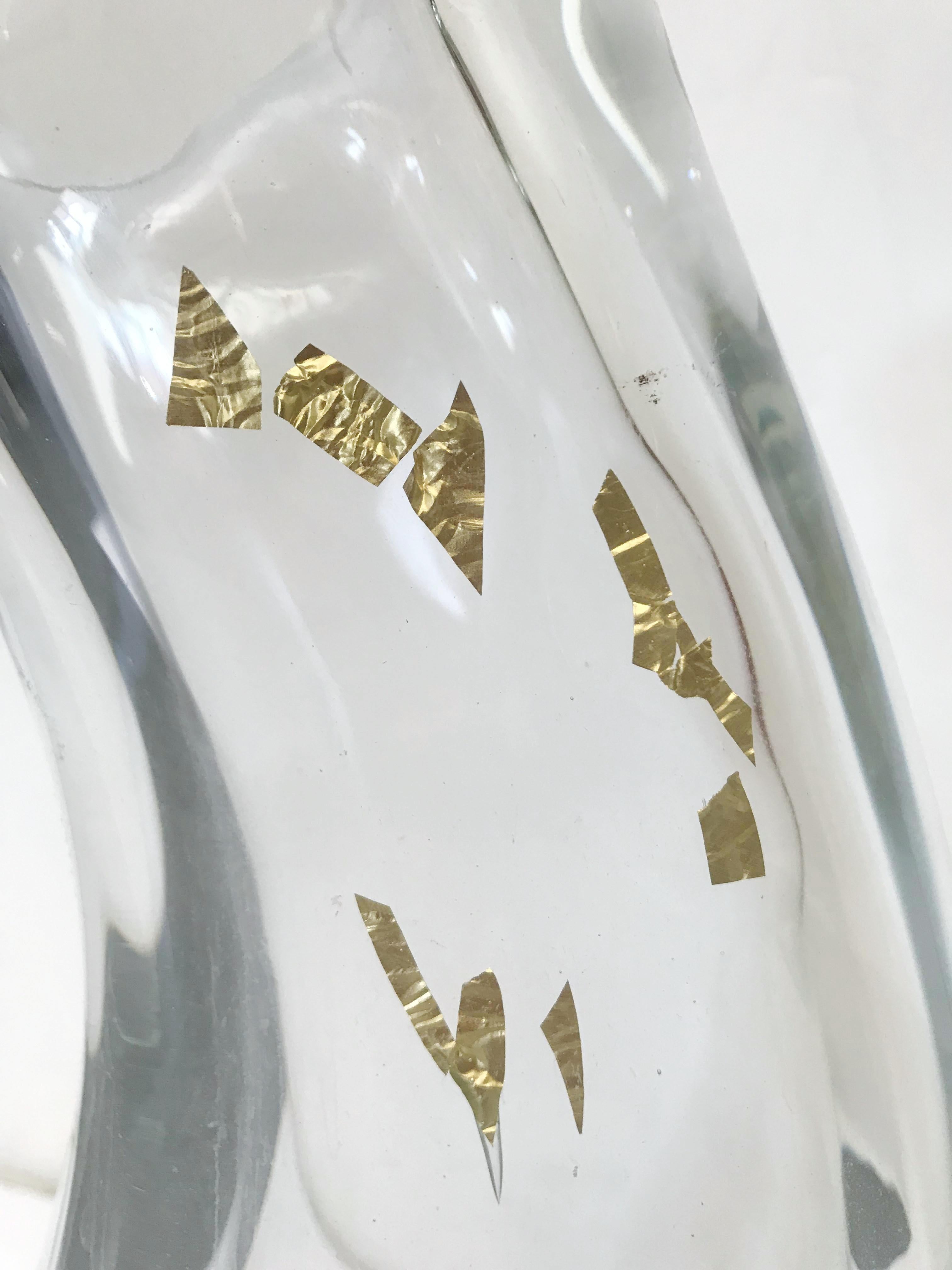 Murano Glass Gold Flecks Murano Vase
