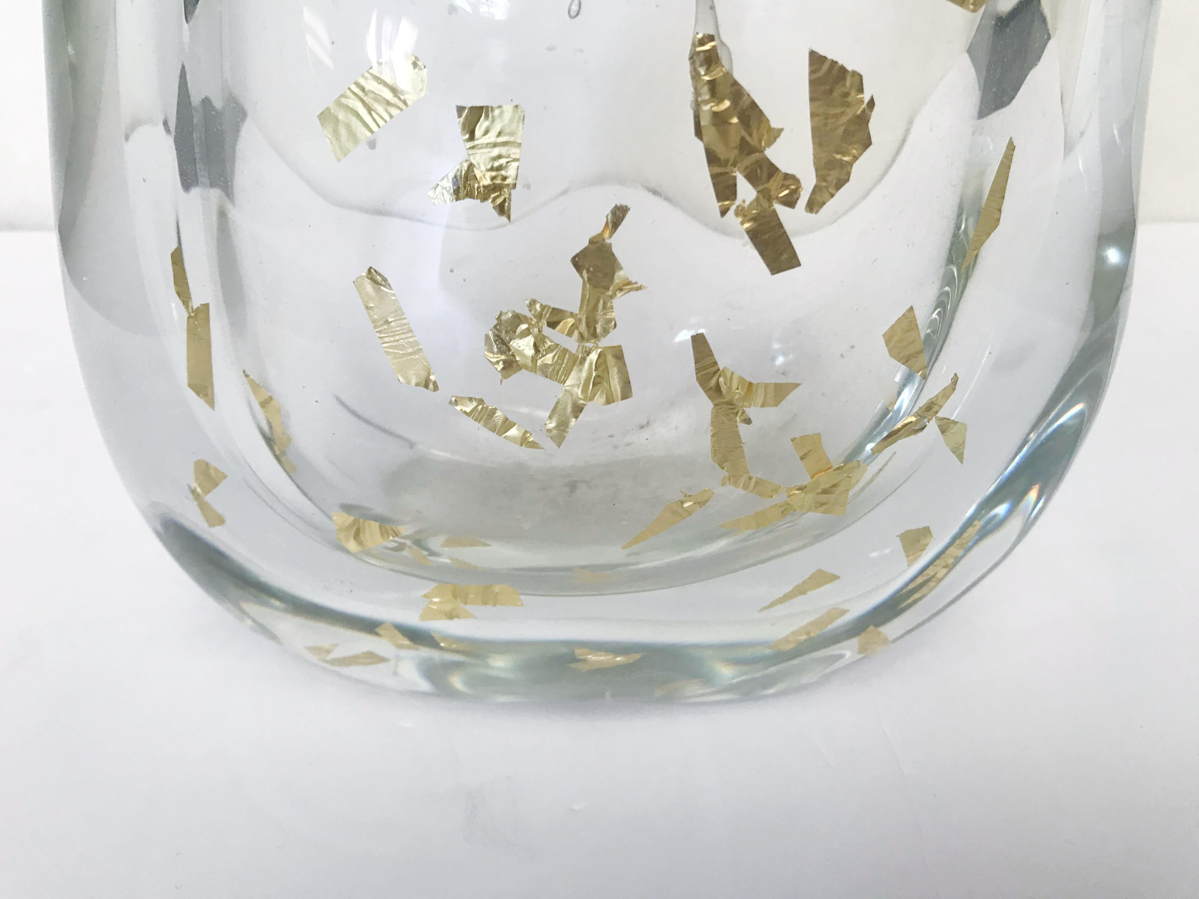 Gold Flecks Murano Vase 1