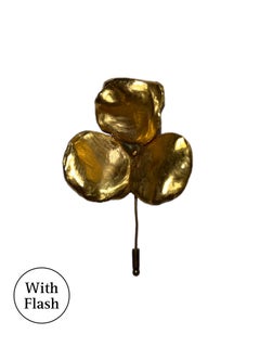 Gold Flower Brooch by Lanvin