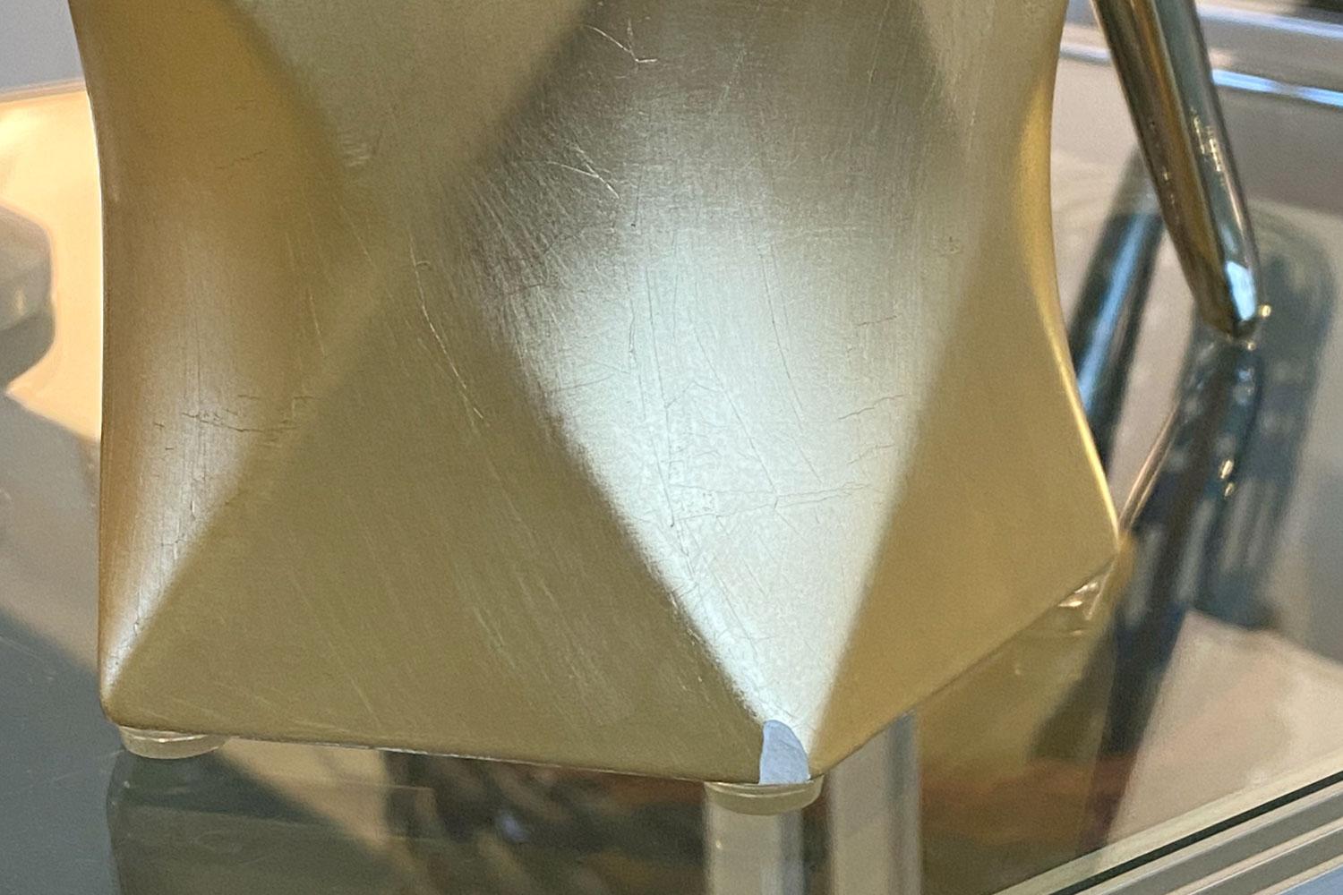 Gold Foil Enameled Ceramic Vase, B&B Italia In Fair Condition In Tulsa, OK