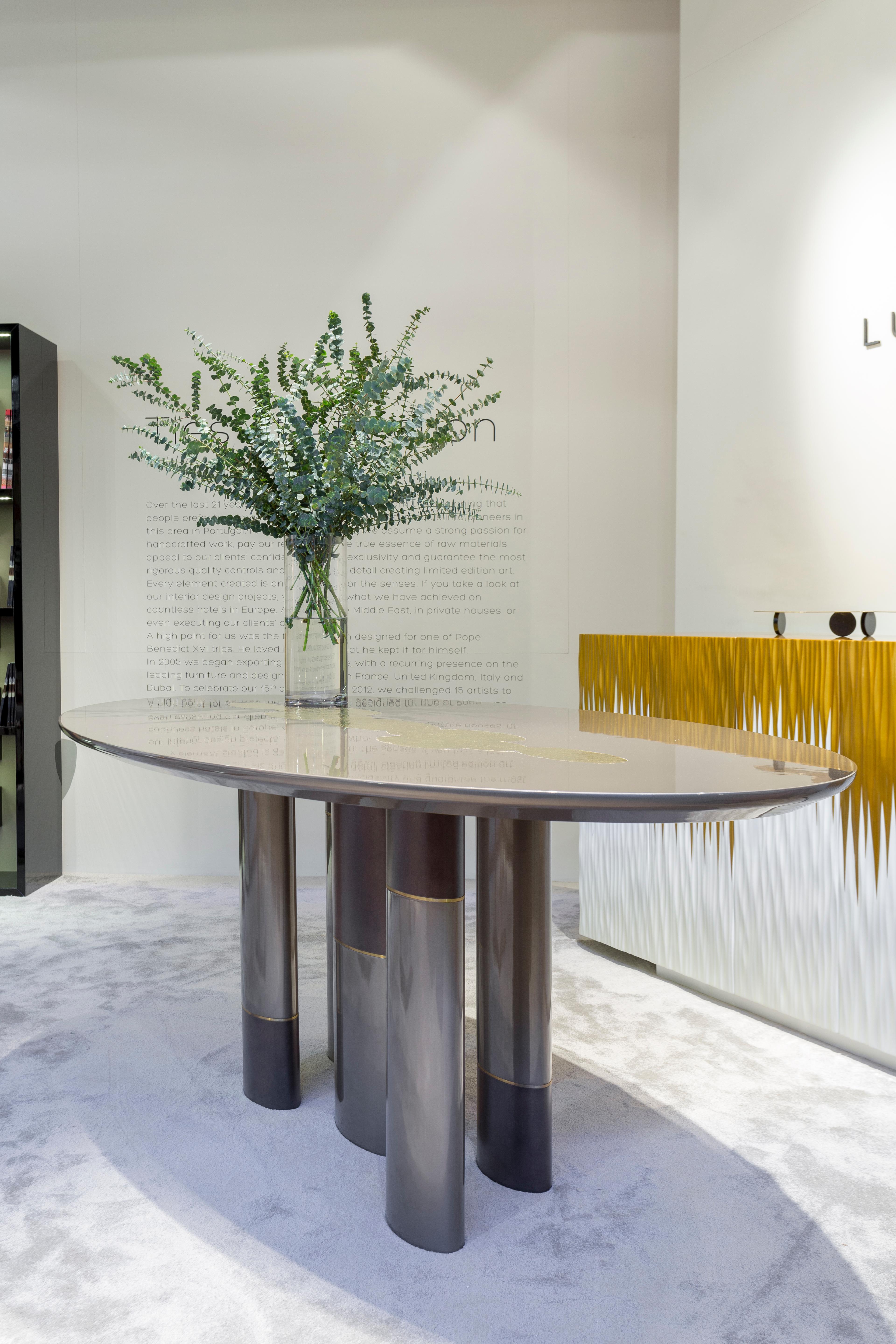 Gold Forest Contemporary and Customizable Dining Table by Luísa Peixoto For Sale 5