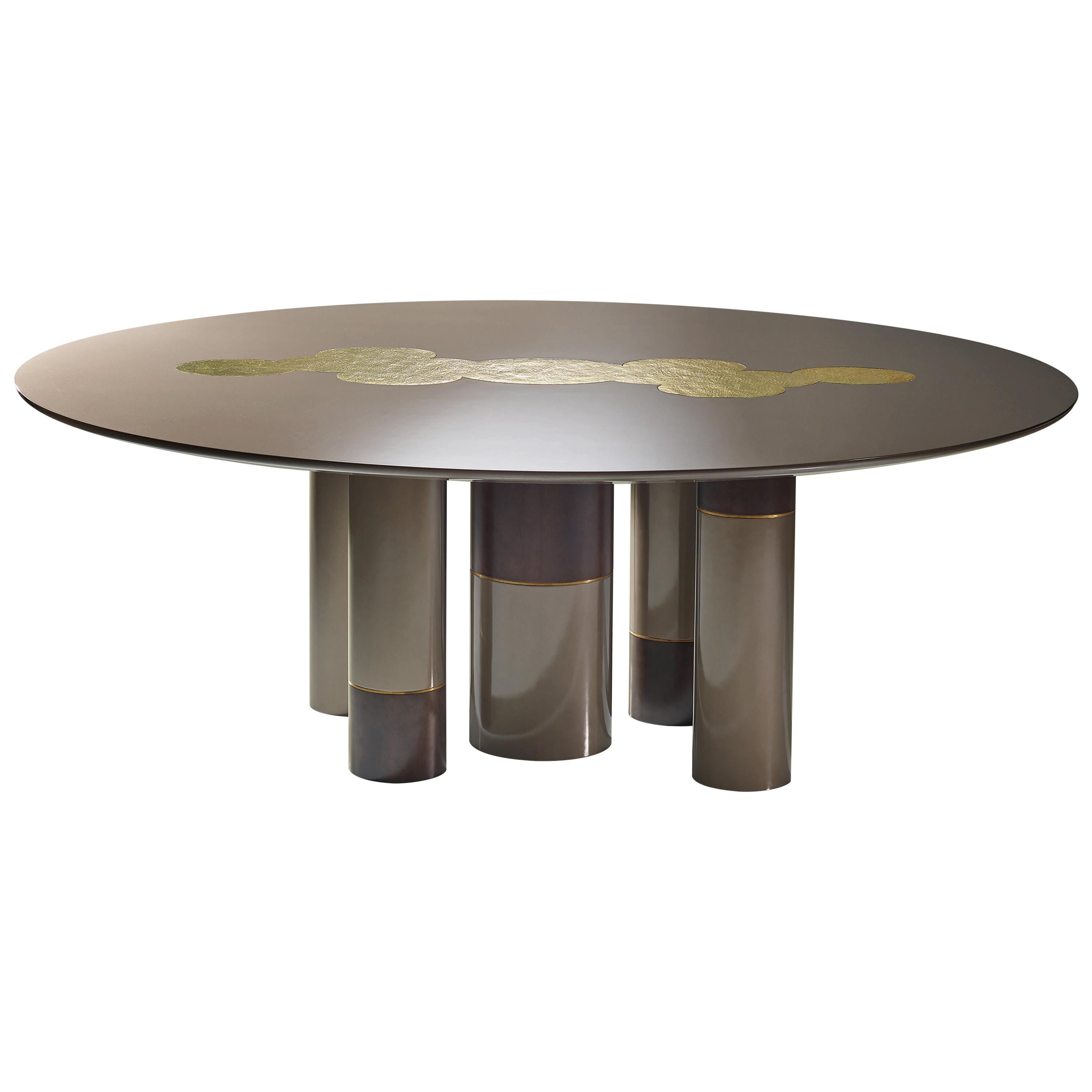 Gold Forest Contemporary and Customizable Dining Table by Luísa Peixoto