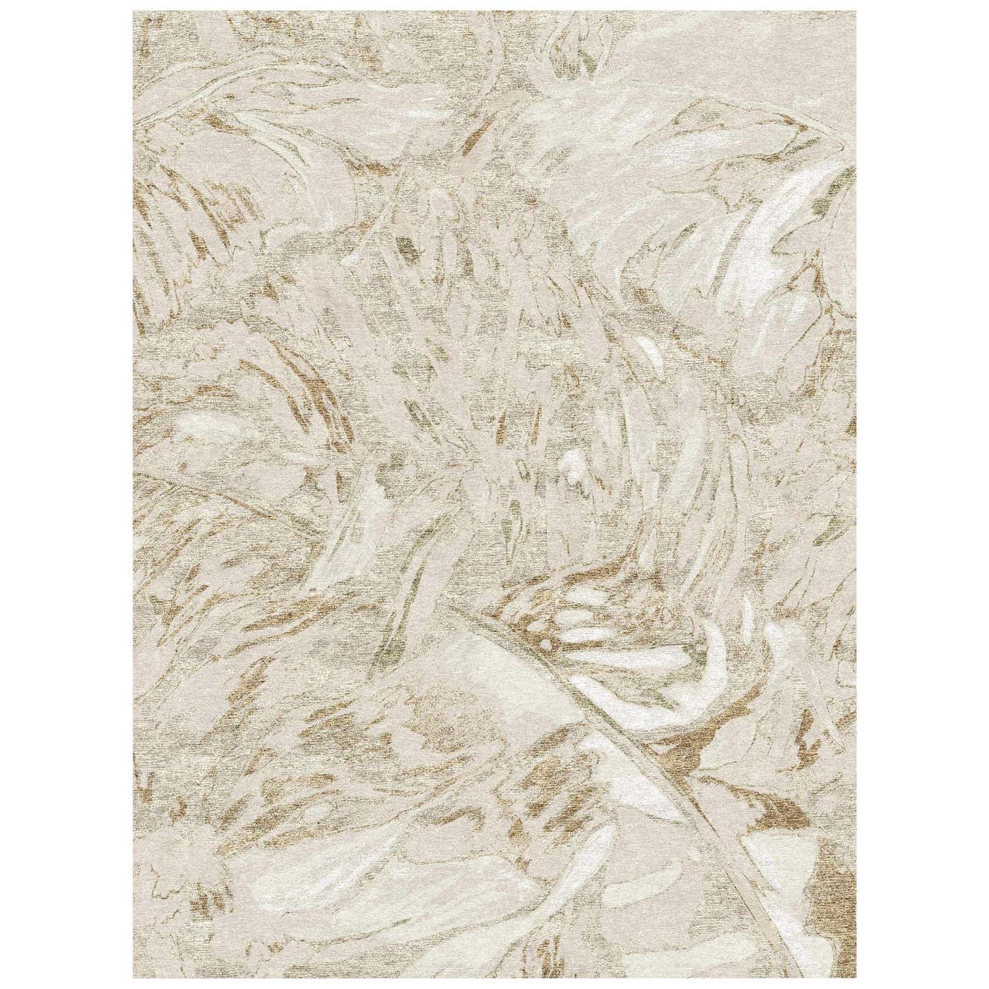 Tapis Rouge Gold Forest - Modern Beige White Hand Knotted Wool Bamboo ...