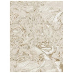 Tapis Rouge Gold Forest - Modern Beige White Hand Knotted Wool Bamboo Silk Rug